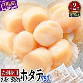 オホーツク産 お刺身用 ホタテ 750g (250g×3) 